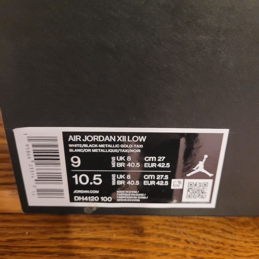 Jordan 12 taxi golf cleats men's 9 women's 10.5 - Picture 8 of 8